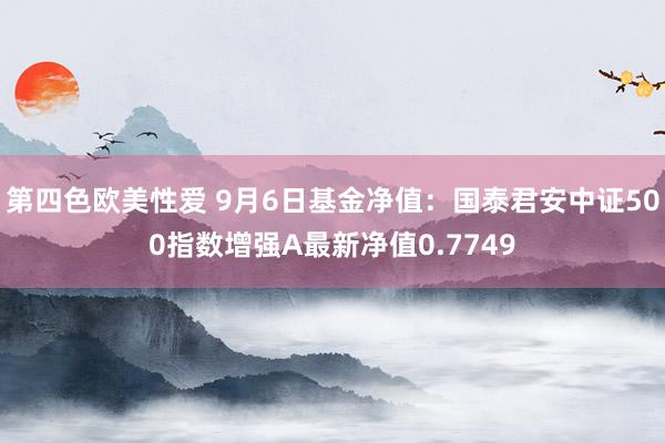 第四色欧美性爱 9月6日基金净值：国泰君安中证500指数增强A最新净值0.7749