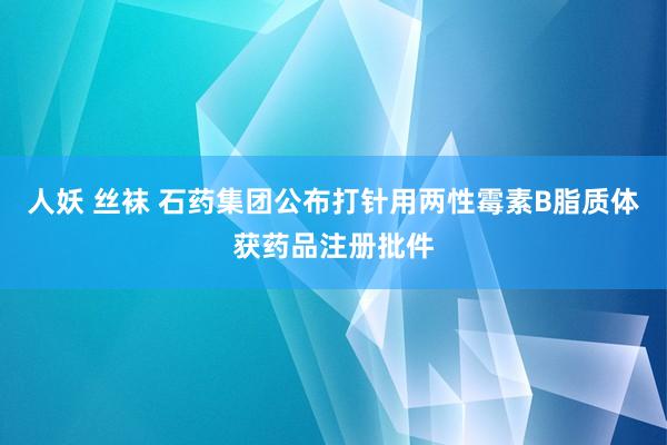 人妖 丝袜 石药集团公布打针用两性霉素B脂质体获药品注册批件