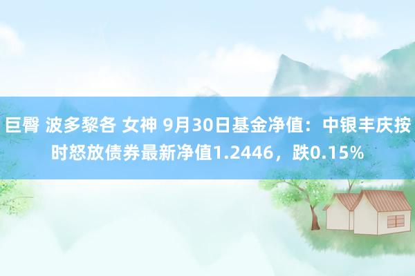 巨臀 波多黎各 女神 9月30日基金净值：中银丰庆按时怒放债券最新净值1.2446，跌0.15%