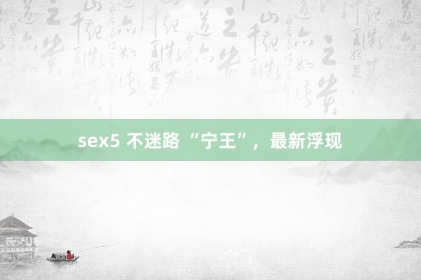 sex5 不迷路 “宁王”，最新浮现