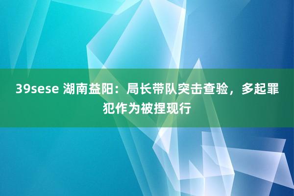 39sese 湖南益阳：局长带队突击查验，多起罪犯作为被捏现行