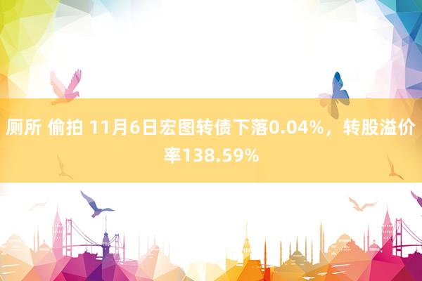 厕所 偷拍 11月6日宏图转债下落0.04%，转股溢价率138.59%